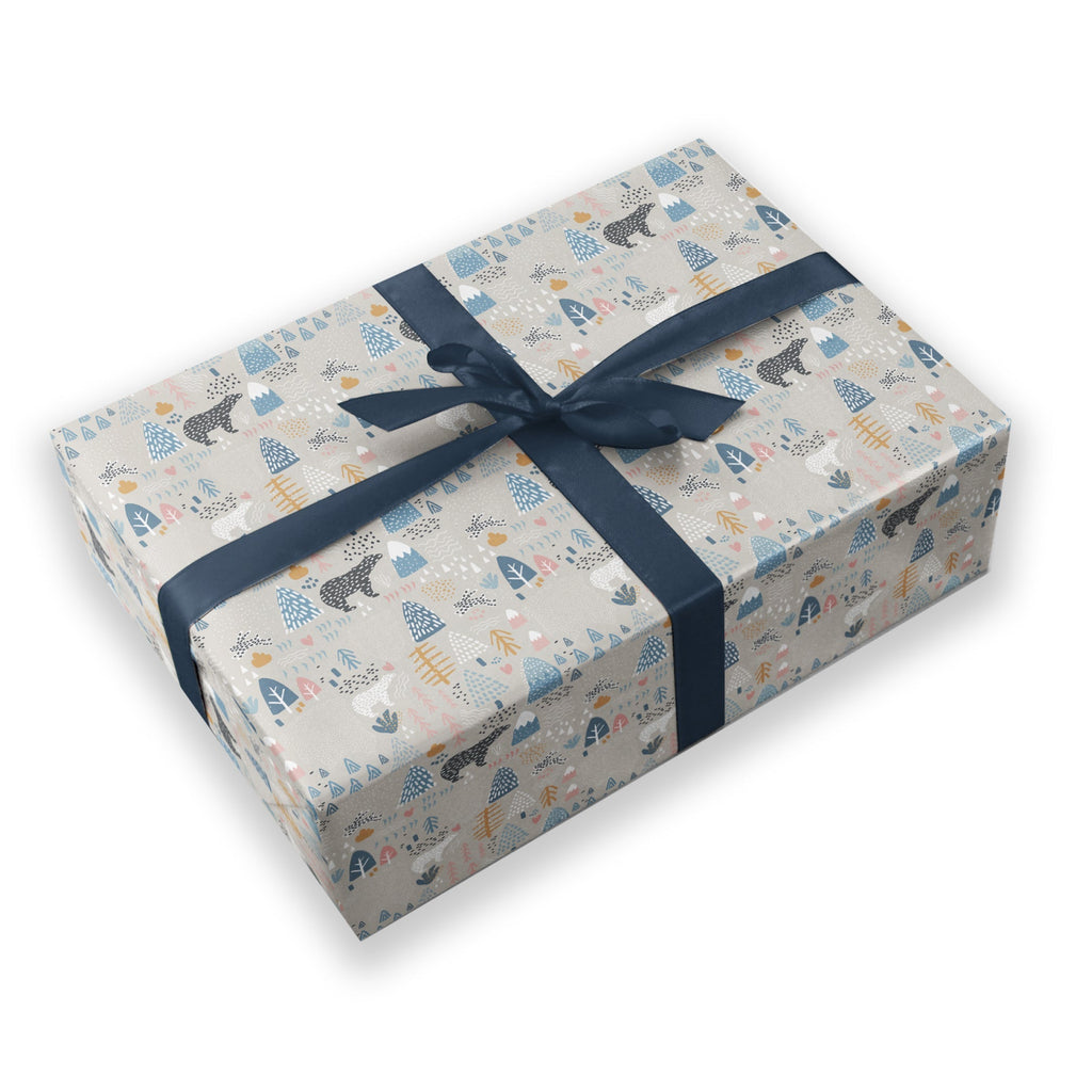 Luxury Recyclable Gift Wrap - Scandi Polar Bear Christmas