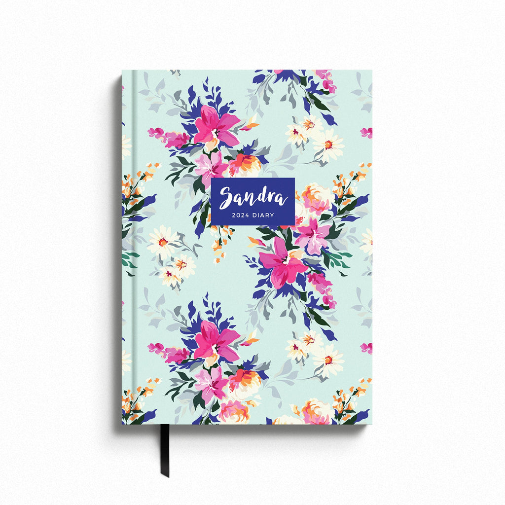 Personalised Bright Floral 2024 Weekly Diary (A5)