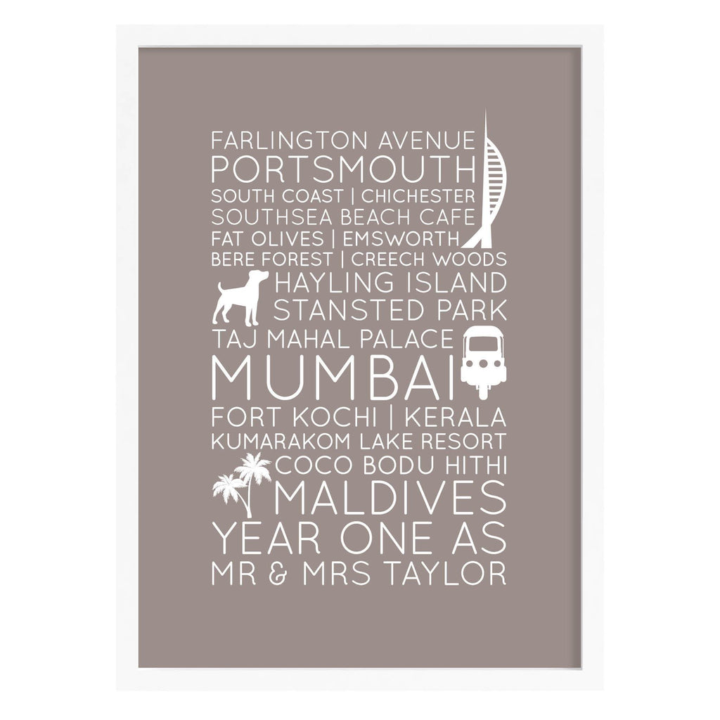 Bespoke Anniversary/Special Places Print