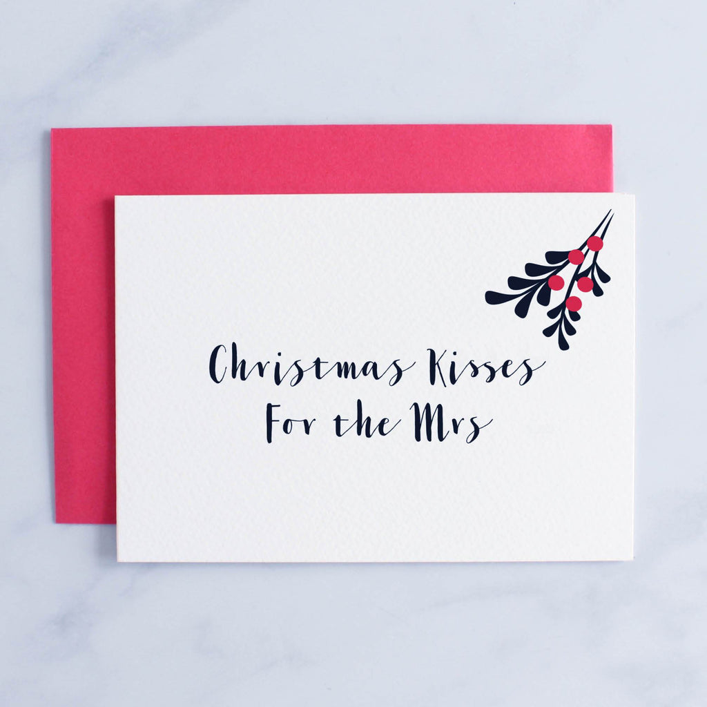 Christmas Kisses For The Mrs Card