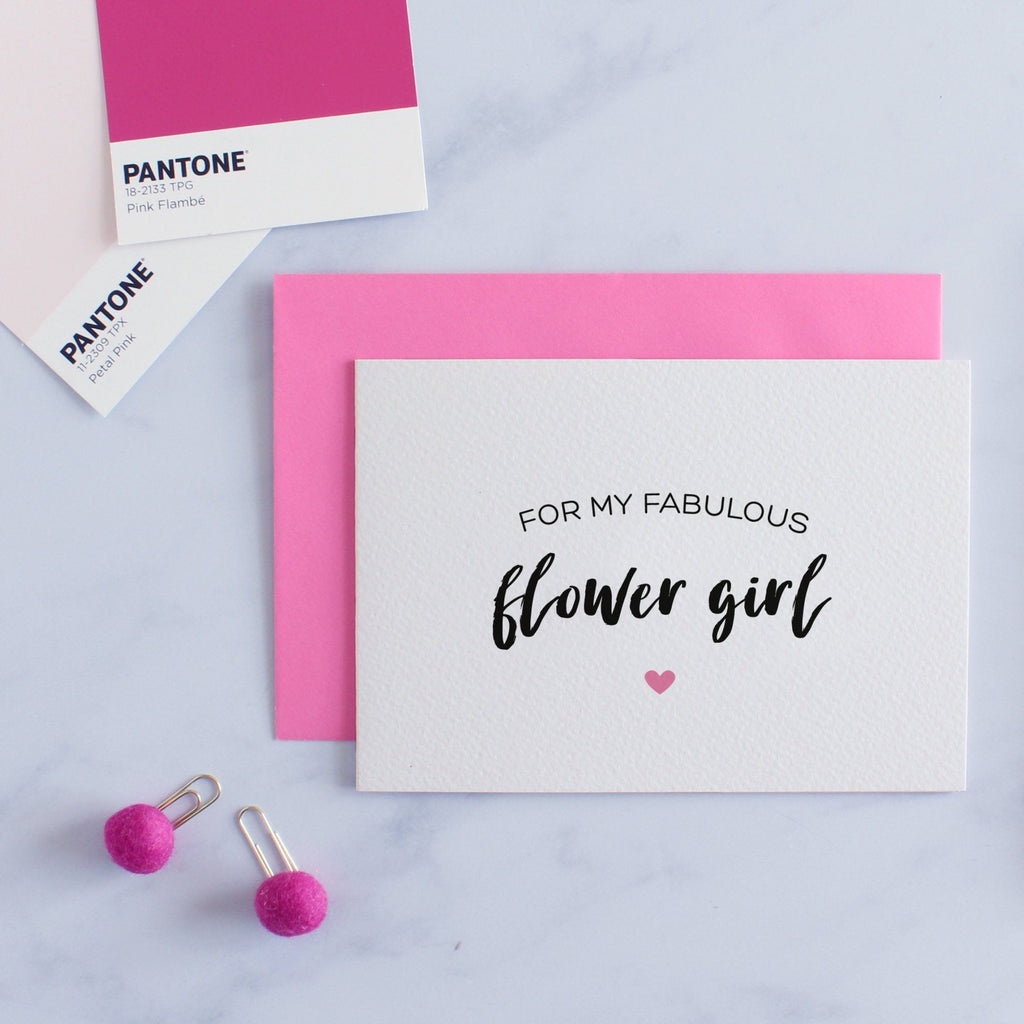 Fabulous Flower Girl Card