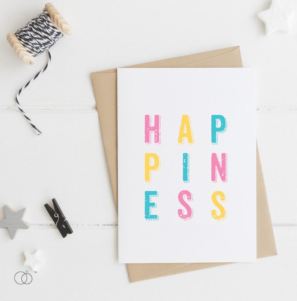 Happiness Quote Postcard