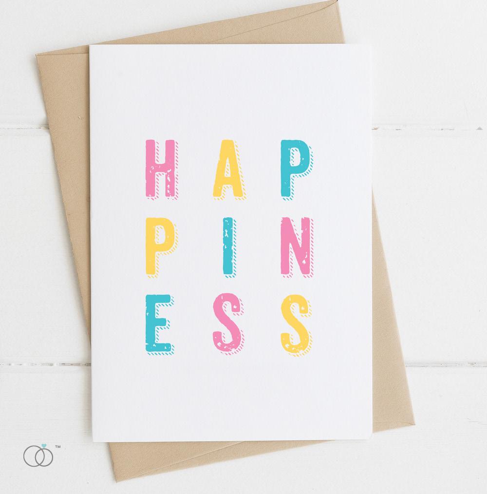Happiness Quote Postcard
