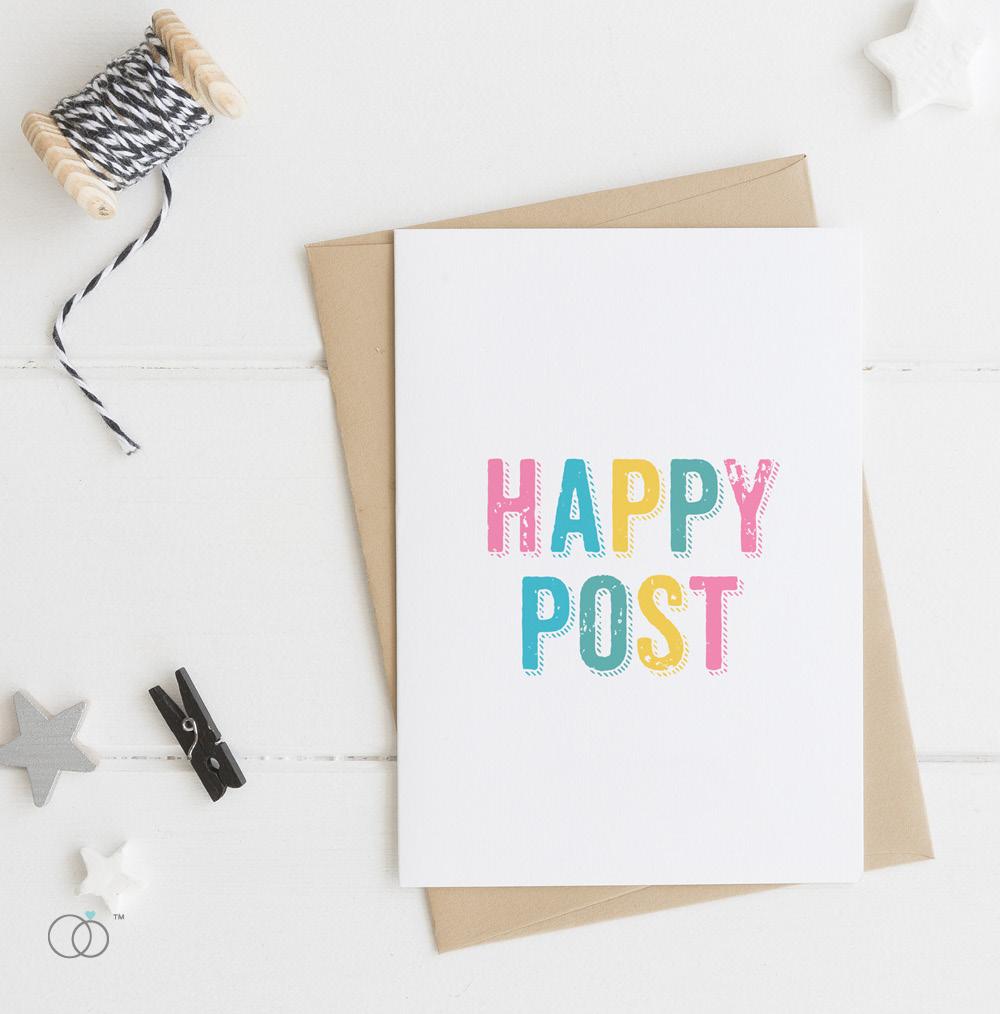 Happy Post Quote Postcard