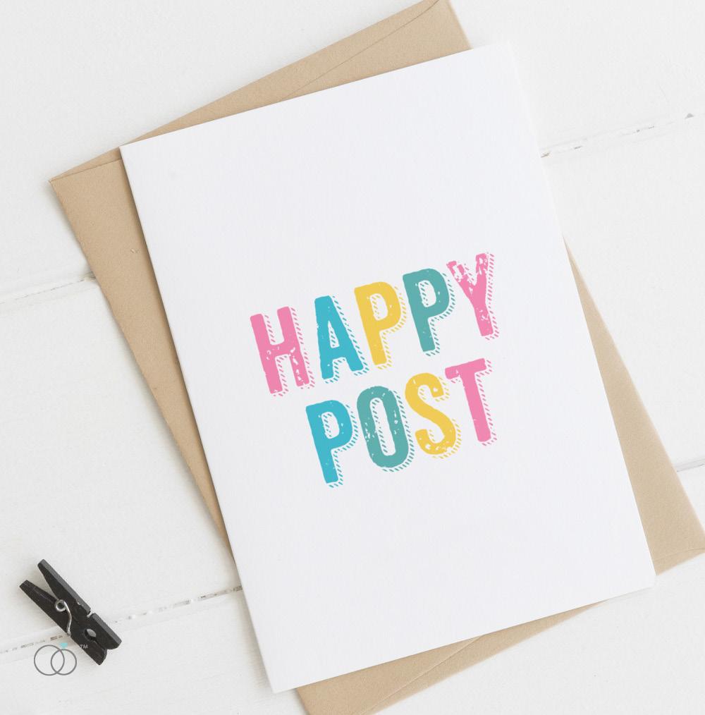 Happy Post Quote Postcard