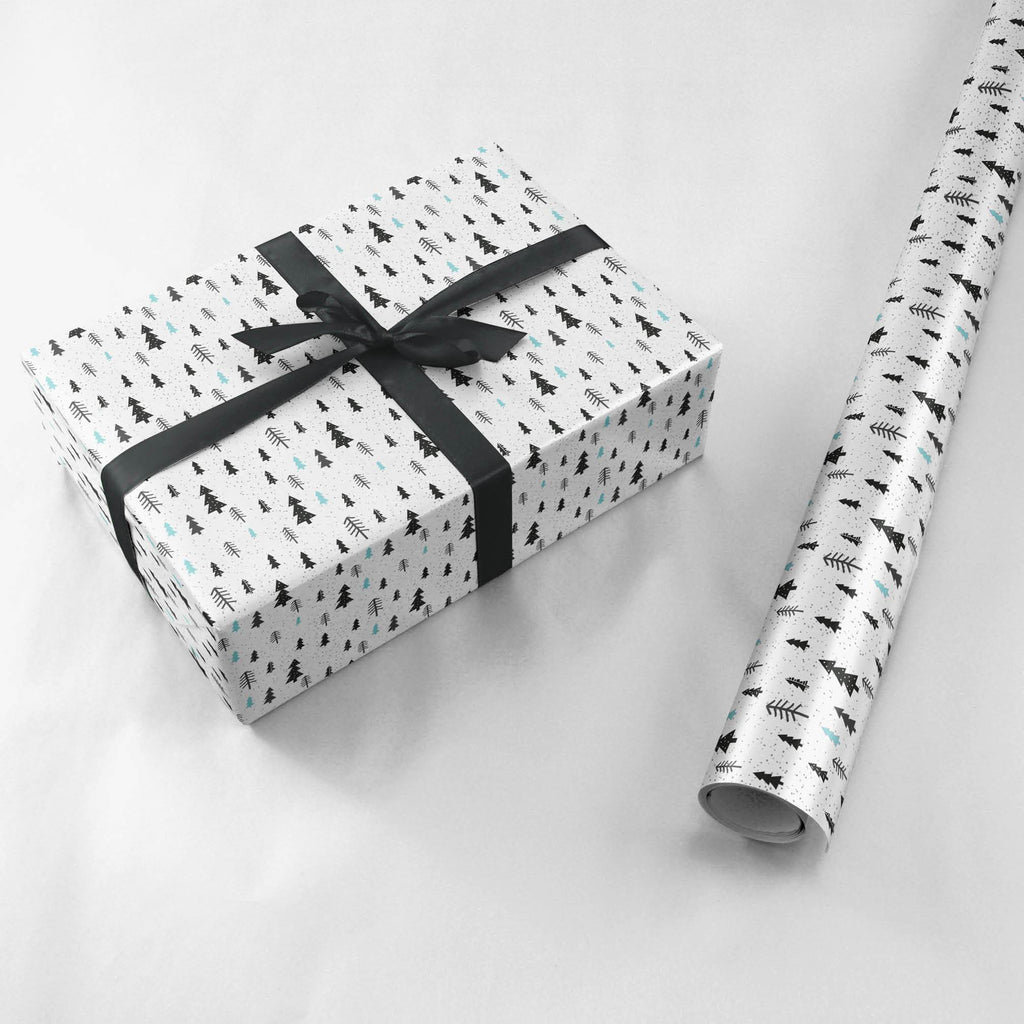 Gift Wrap - Nordic Christmas Tree Teal