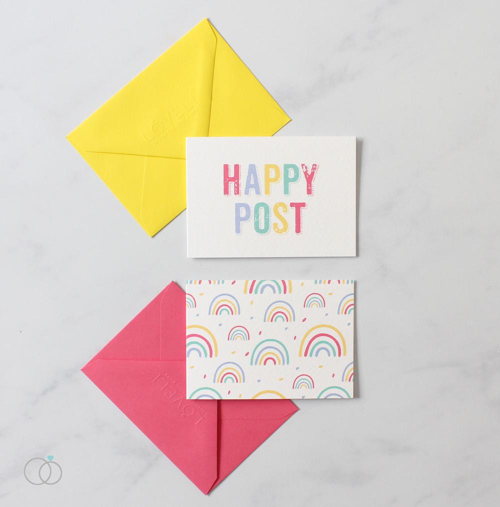 Mini Card Pack - Happy Post Rainbows