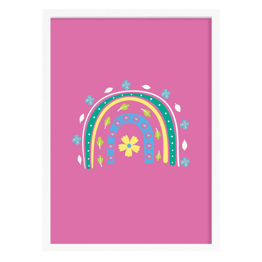 Rainbow Floral Print