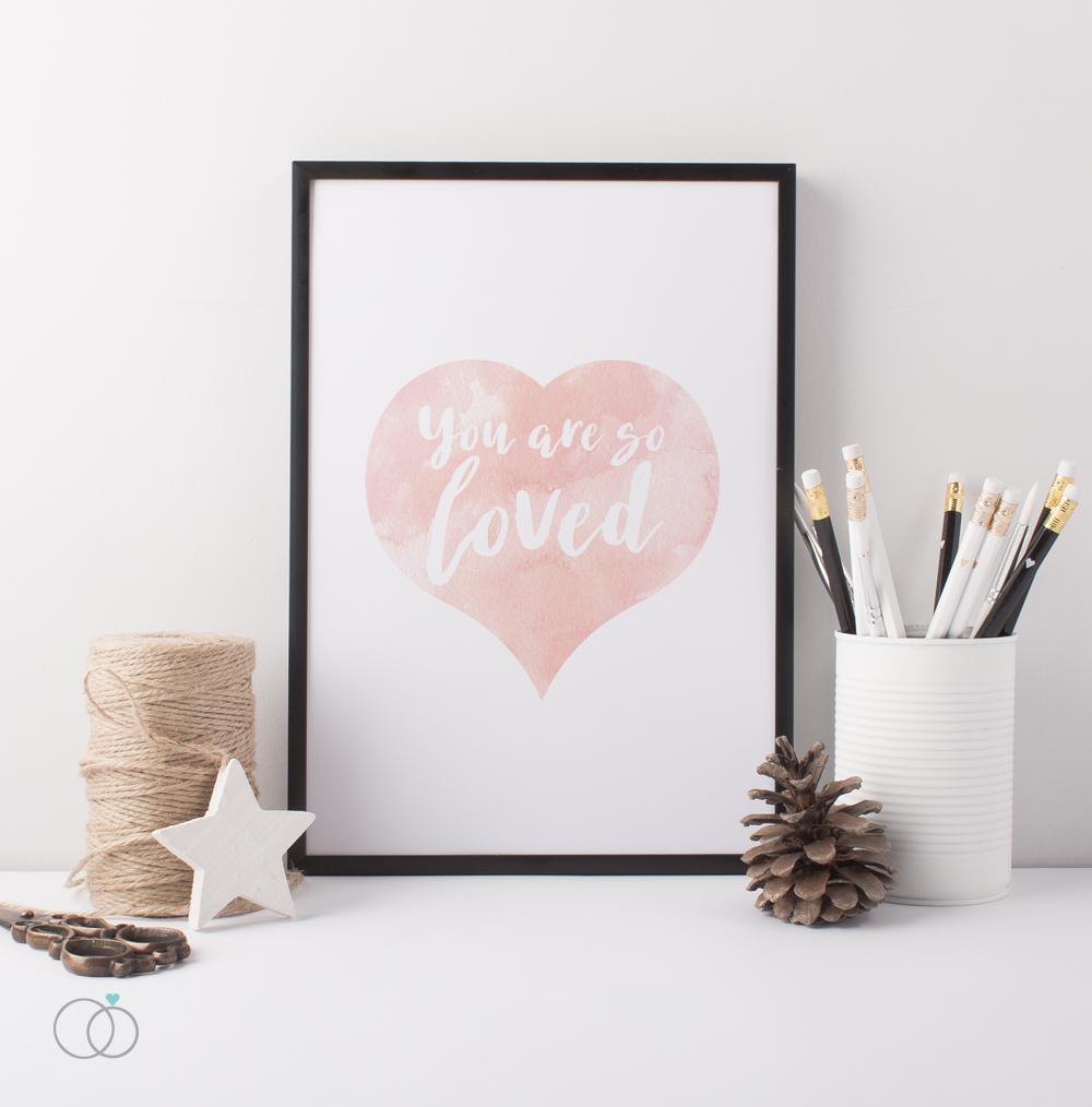 You Are So Loved - Nursery Watercolour Print