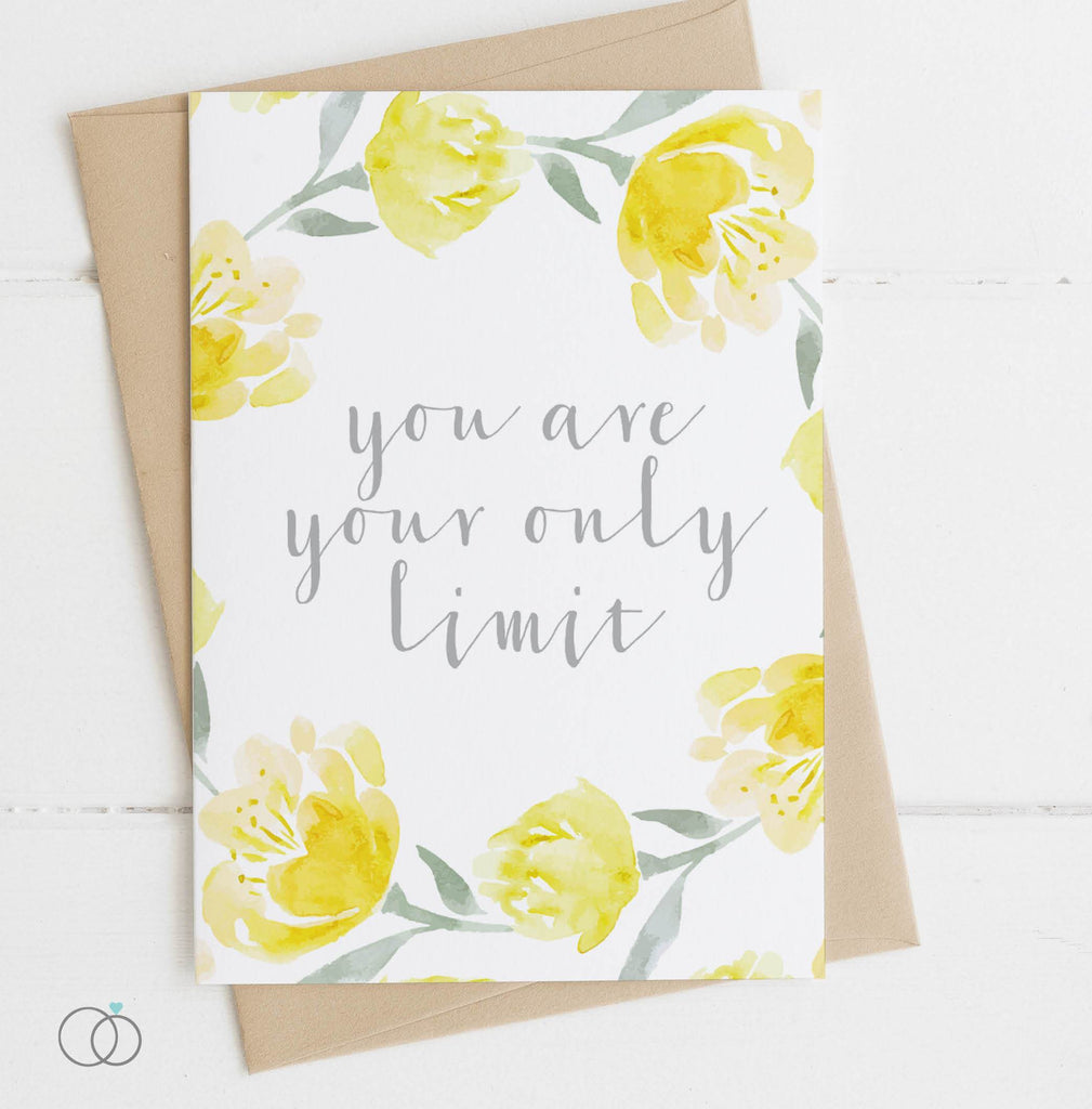 You Are Your Only Limit Quote Postcard