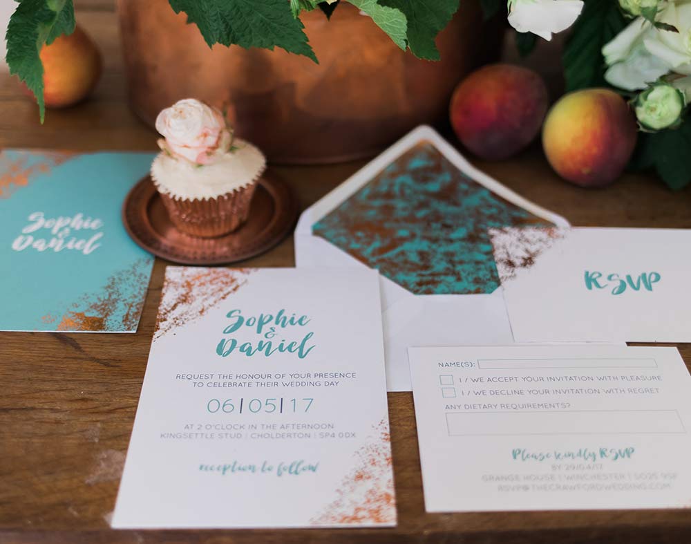 DISTRESSED TEAL & COPPER