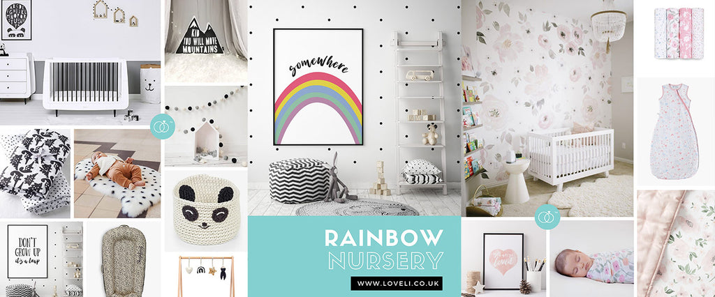 3 Super Stylish Nursery Themes - Rainbow Nursery | Monochrome Nursery | Watercolour Nursery