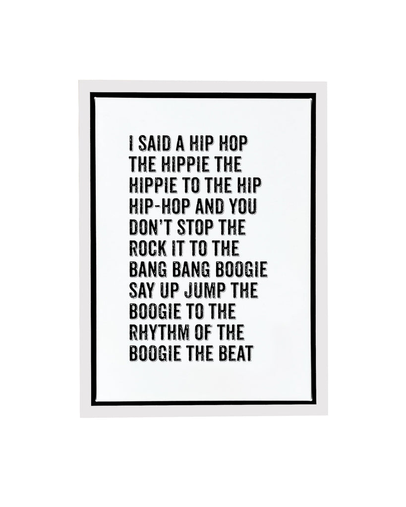 Hip Hop Rappers Delight Quote Framed Float Canvas A4 (210mm × 297mm) / White Frame
