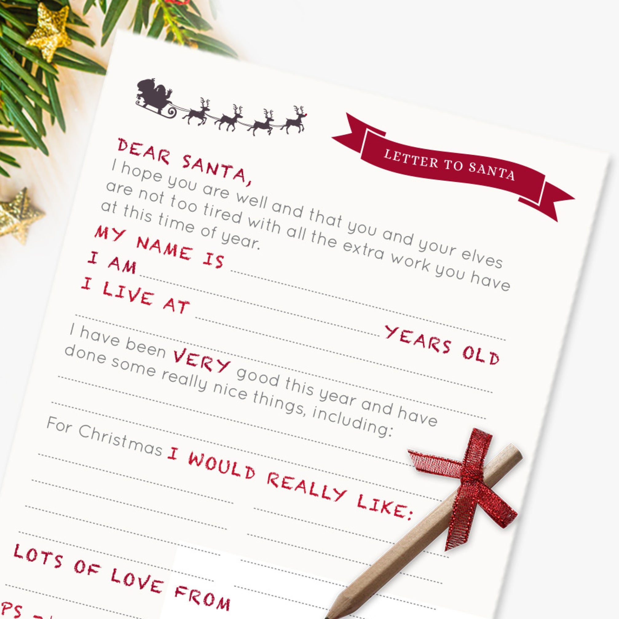 Letter To Santa Pack – LoveLi Design