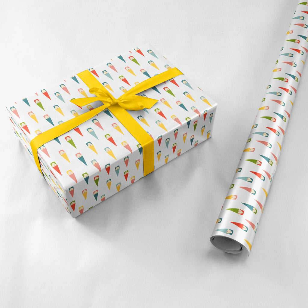 Luxury Recyclable Gift Wrap - Fun Bright Gonks