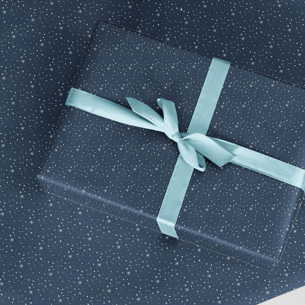 Luxury Recyclable Gift Wrap - Navy Sparkle