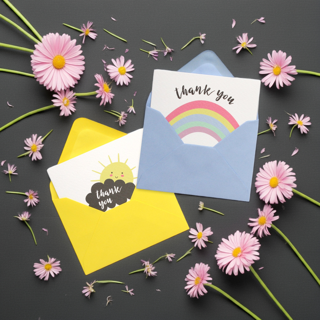 Mini Card Pack - Sunshine & Rainbows Thank You