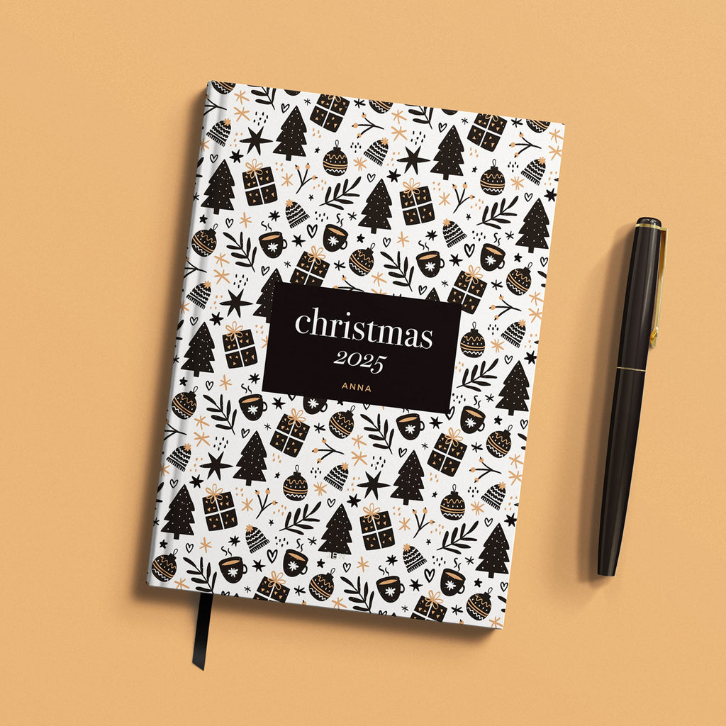 NEW Cosy Christmas Planner Notebook Plain / Personalised with name