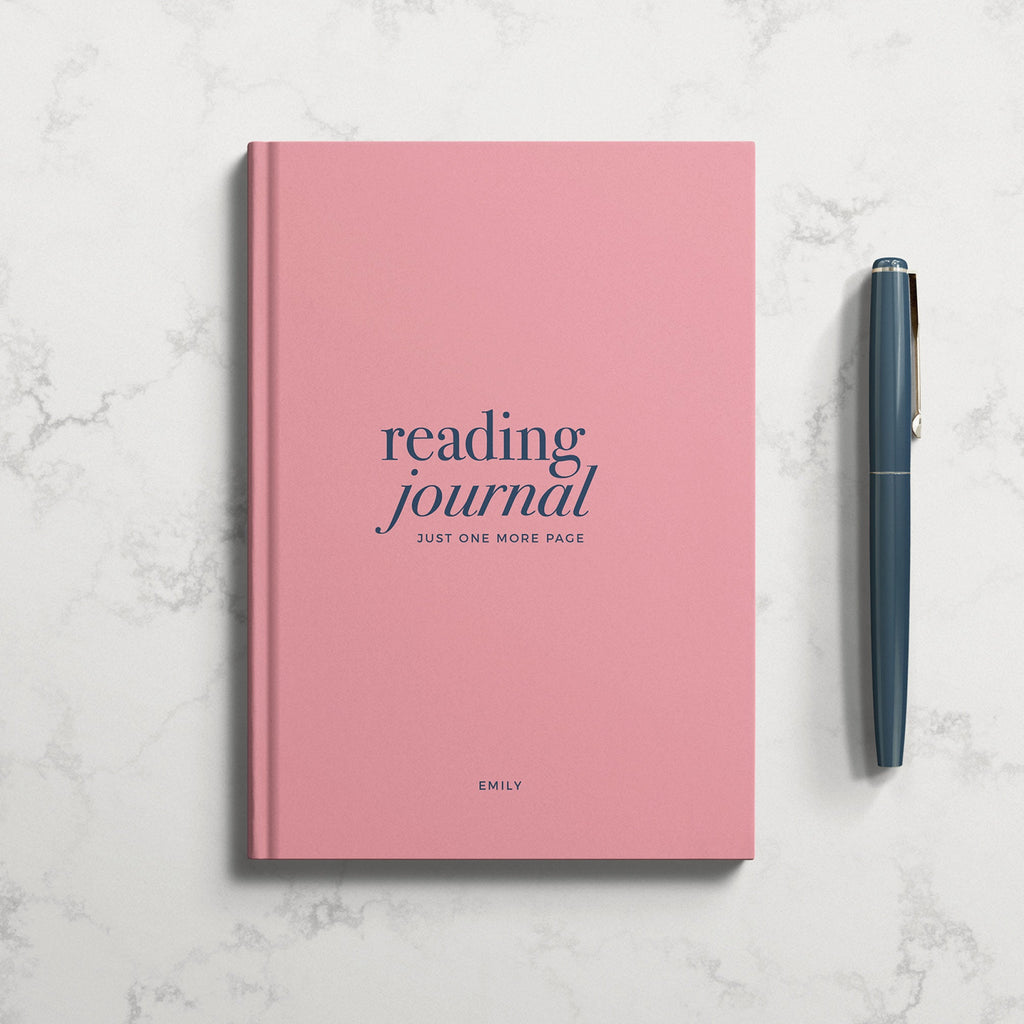 NEW Personalised Navy Reading Book Journal Hardback