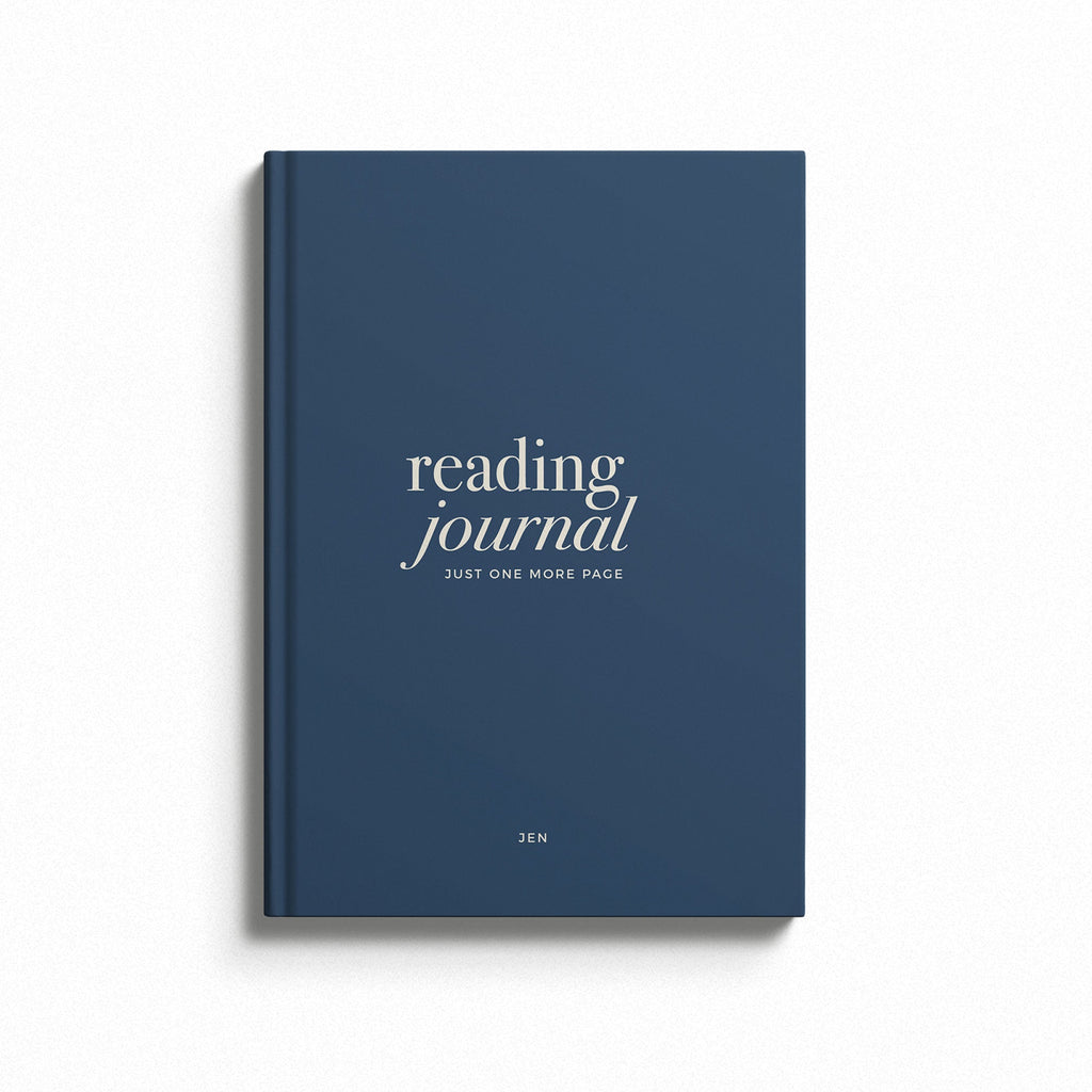 NEW Personalised Navy Reading Book Journal Hardback