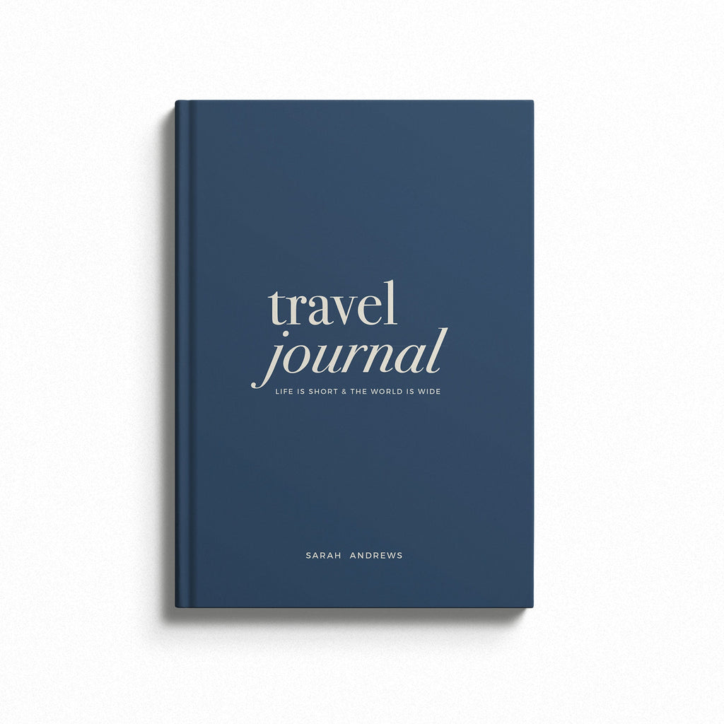 NEW Personalised Navy Travel Journal Hardback