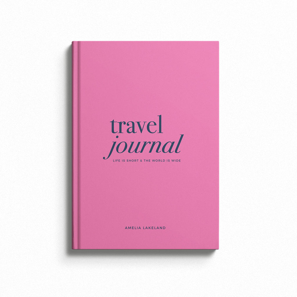 NEW Personalised Pink Travel Journal Hardback