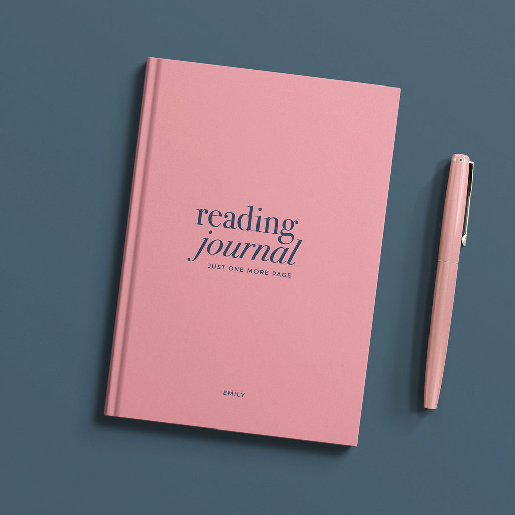 NEW Personalised Soft Pink Reading Book Journal Hardback