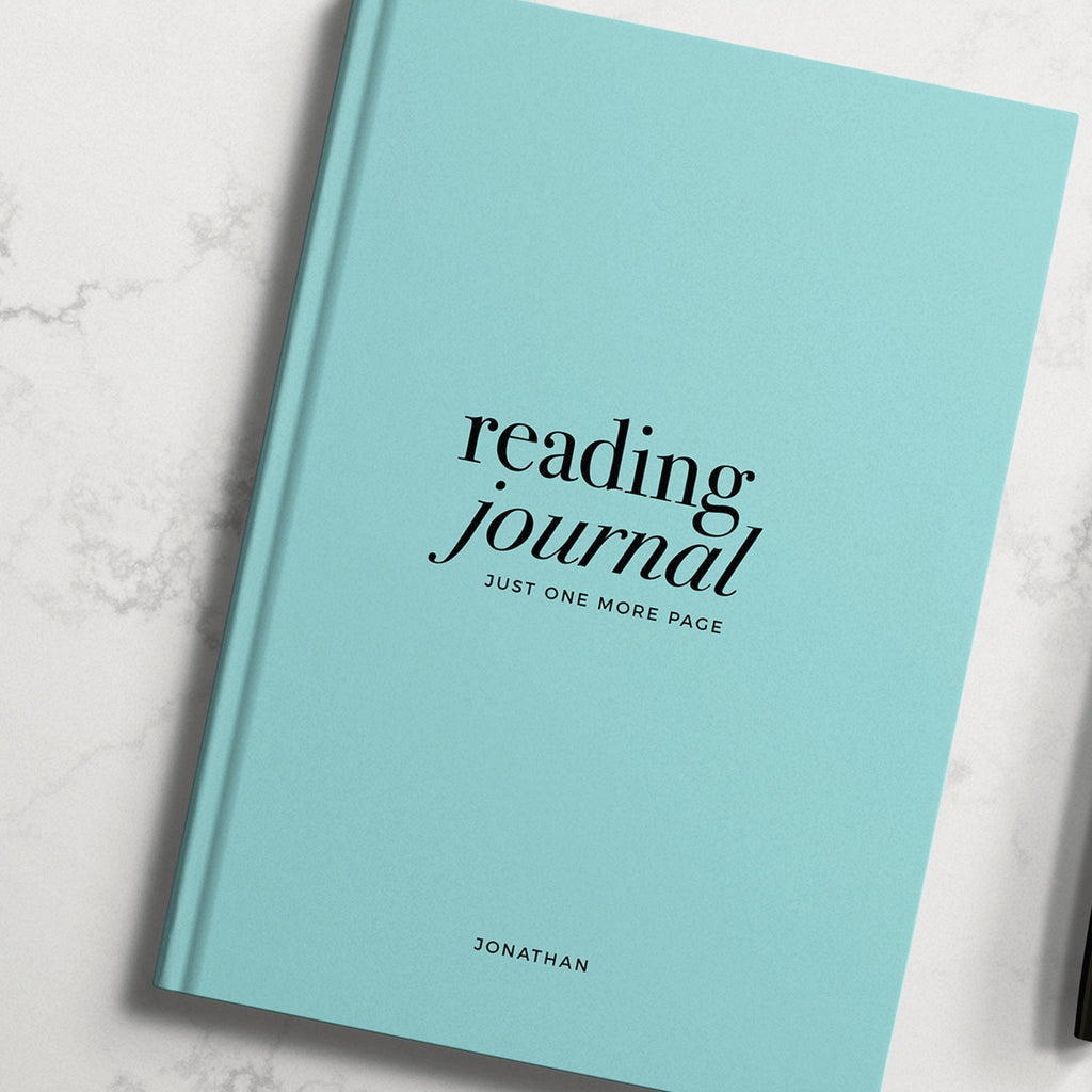 NEW Personalised Teal Reading Book Journal Hardback