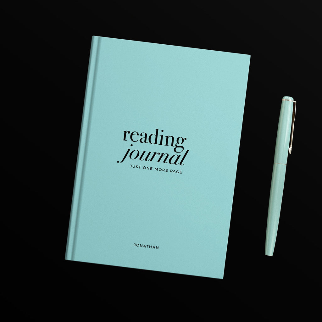 NEW Personalised Teal Reading Book Journal Hardback