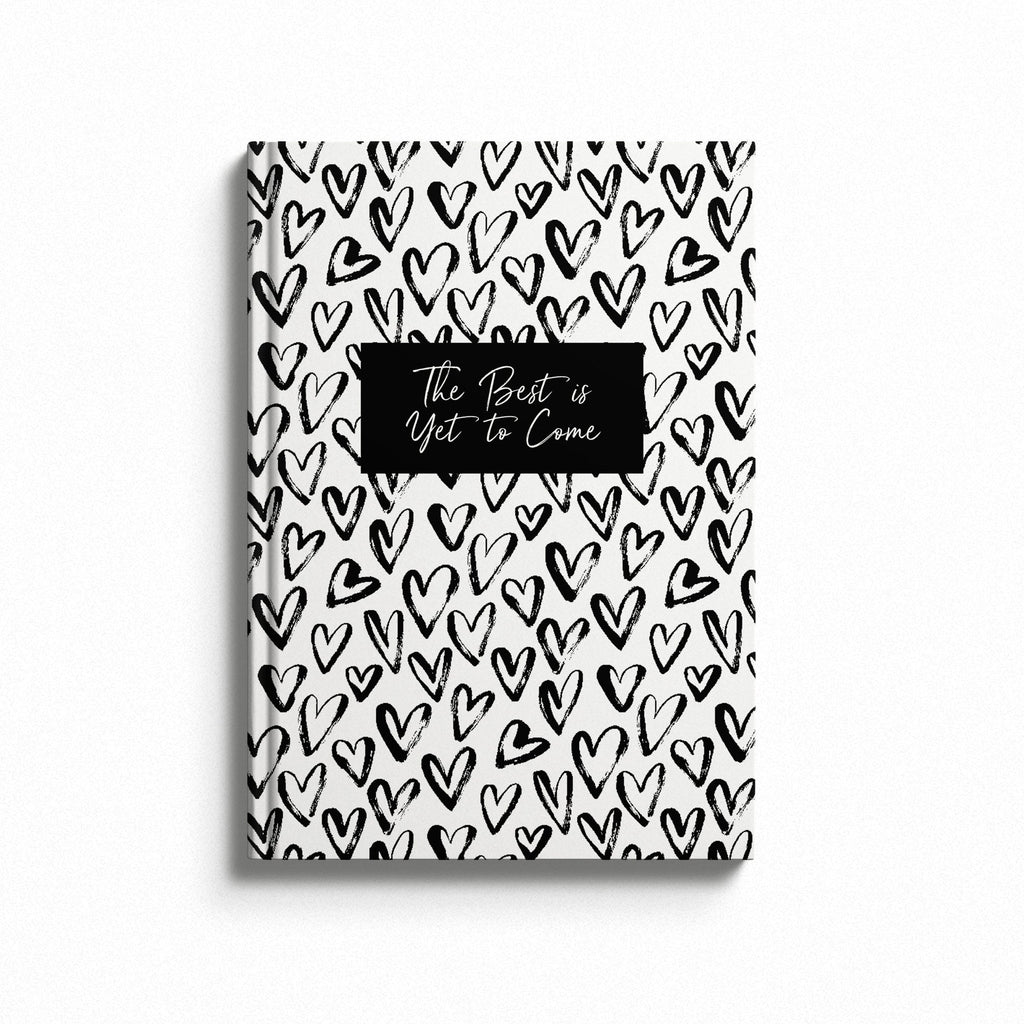 Personalised Black Heart Hardback Notebook (A5)