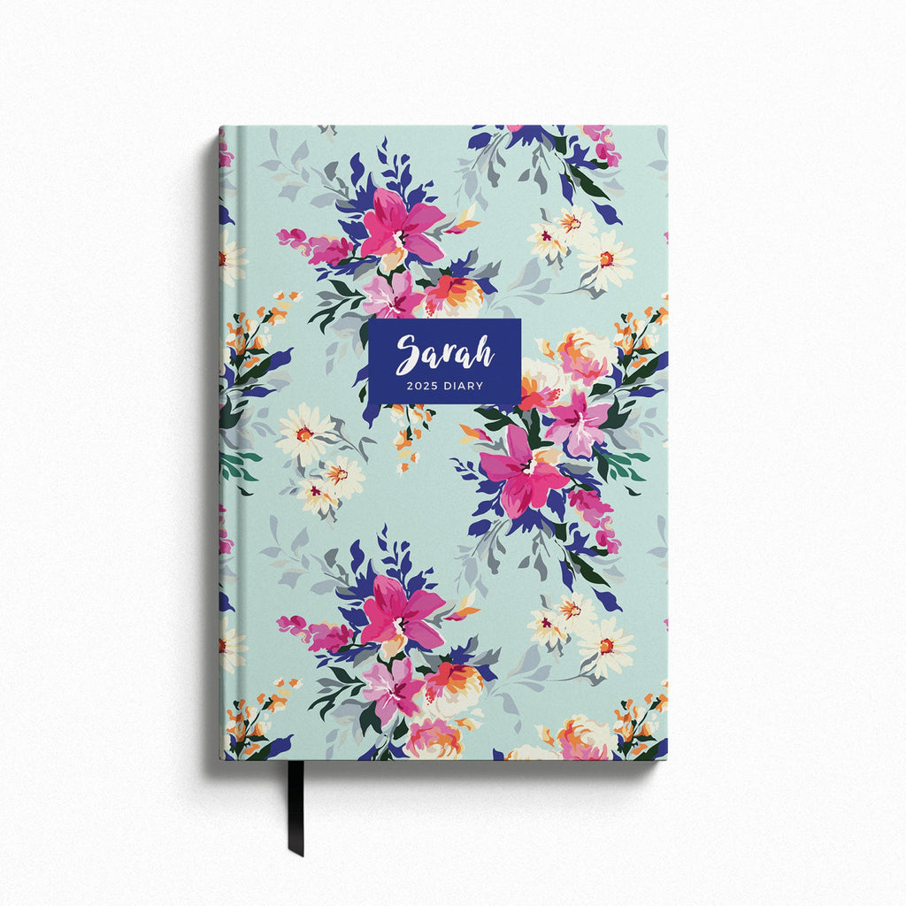 Personalised Bright Floral 2025 Weekly Diary (A5)