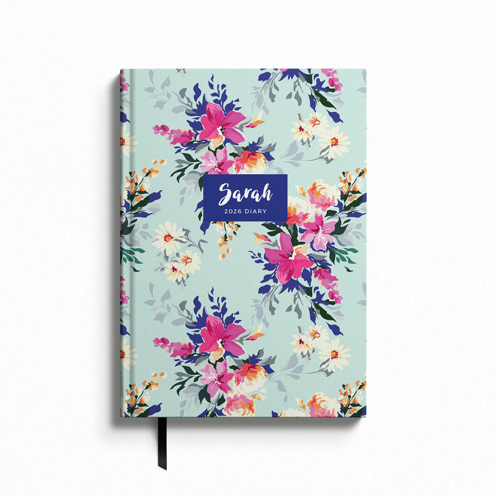 Personalised Bright Floral 2026 Diary