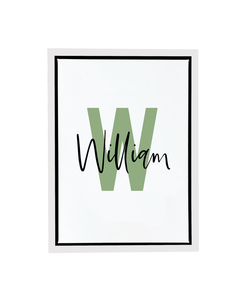 Personalised Childrens/Nursery initial Name Framed Float Canvas