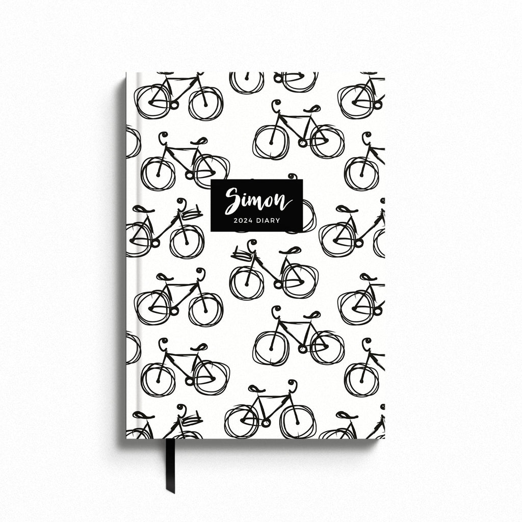 Personalised Cycling Landscape 2024 Weekly Diary (A5)