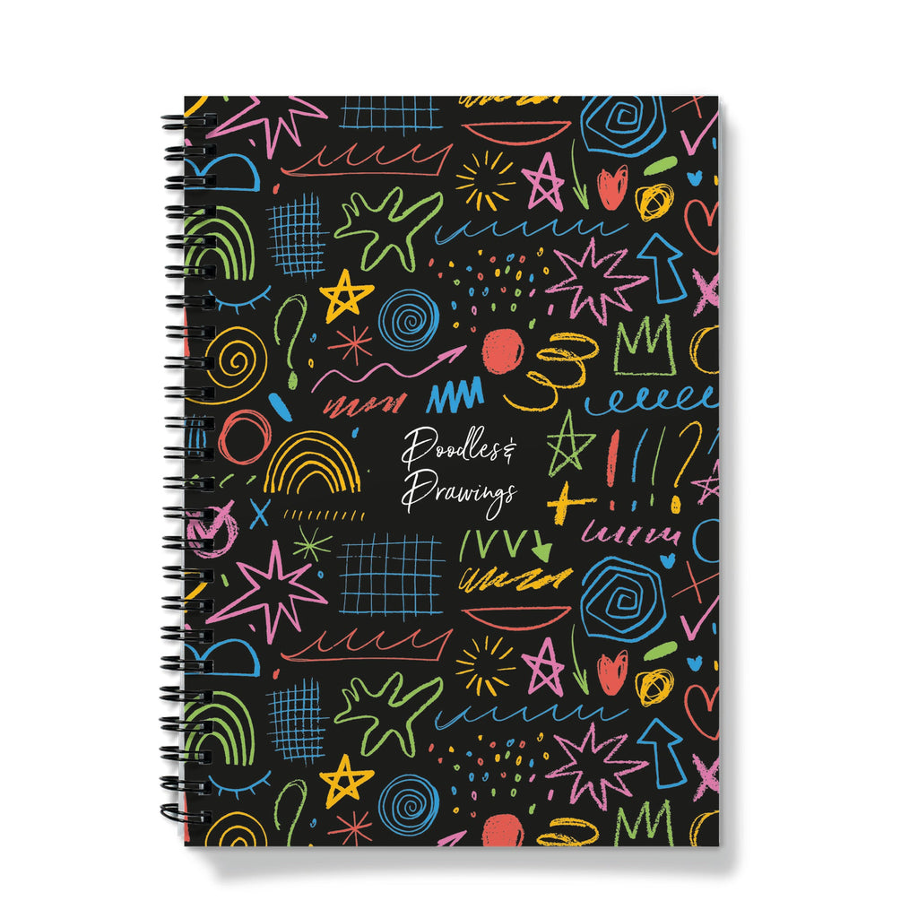 Personalised Doodles Spiral Notebook - Back To School Doodle Pad (A5)