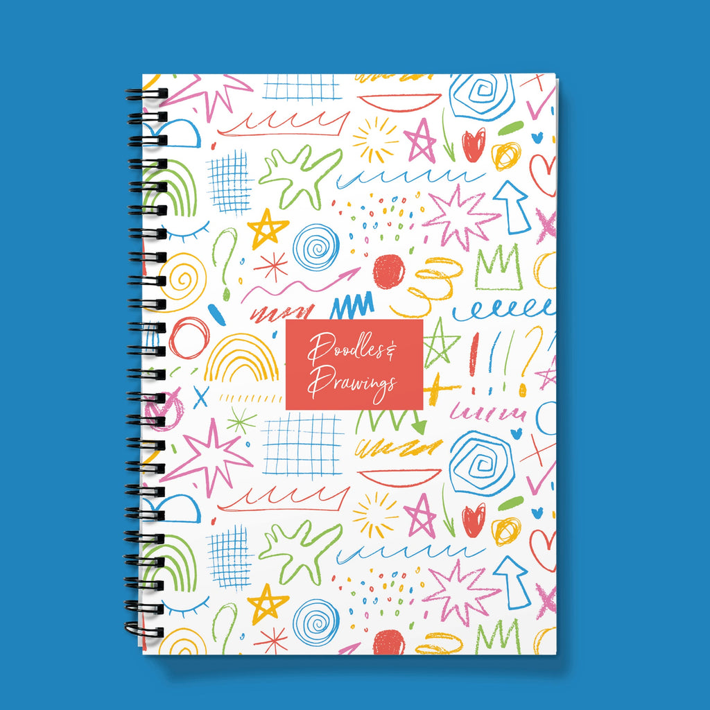 Personalised Doodles Spiral Notebook - Back To School Doodle Pad (A5)
