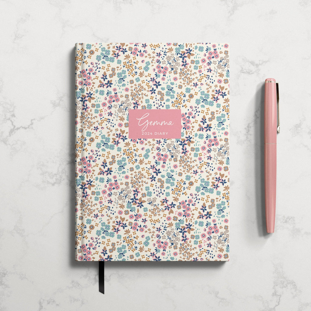 Personalised Floral Ditsy 2024 Weekly Diary (A5)