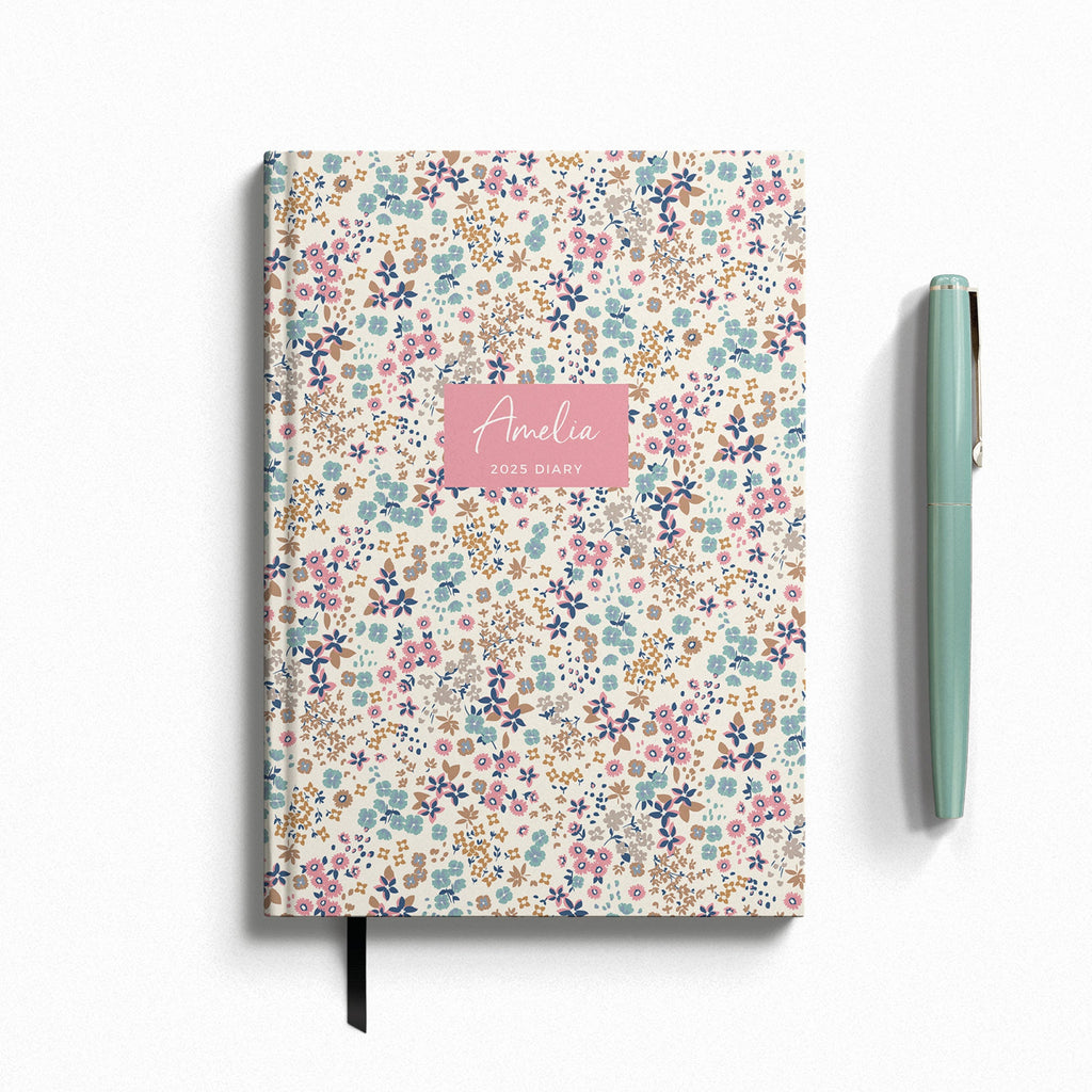 Personalised Floral Ditsy 2025 Weekly Diary (A5)