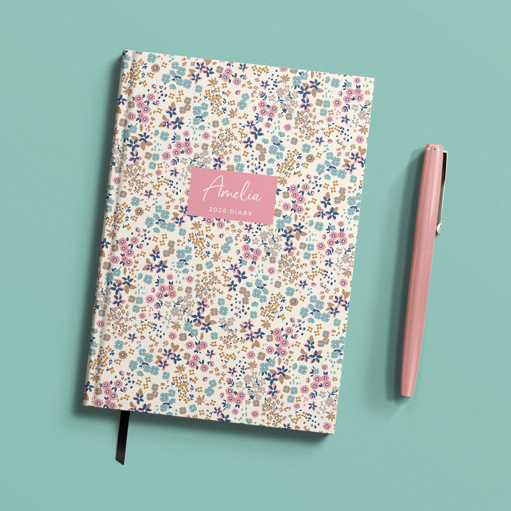 Personalised Floral Ditsy 2026 Diary