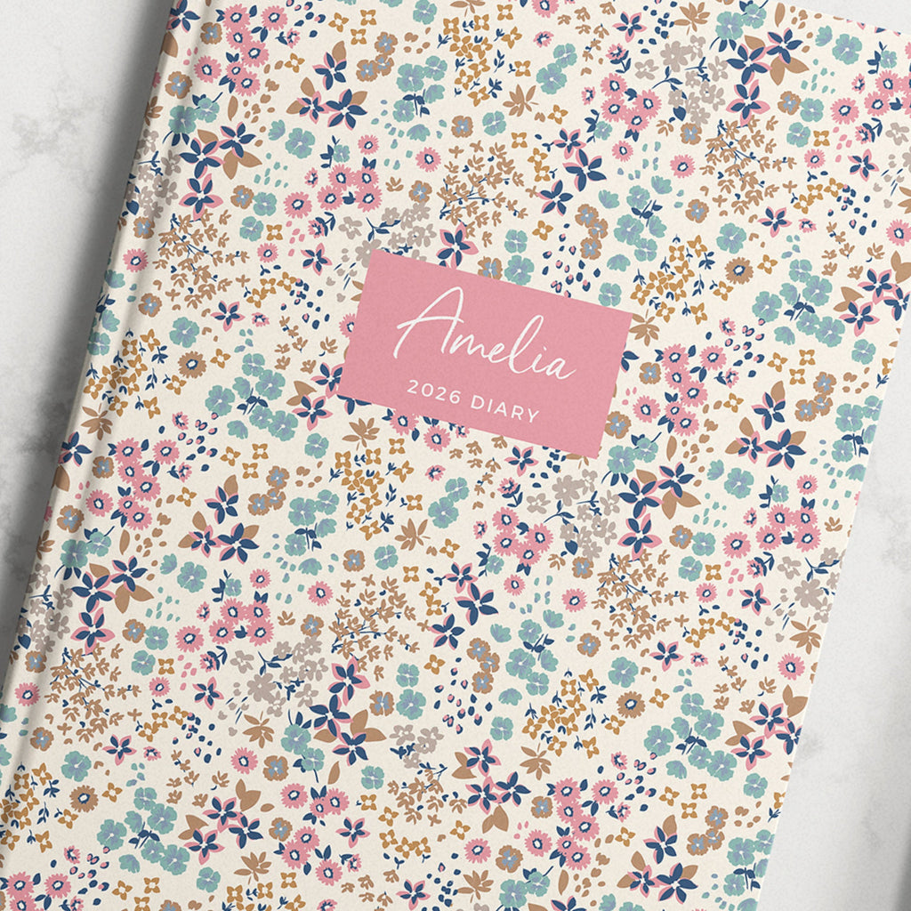 Personalised Floral Ditsy 2026 Diary