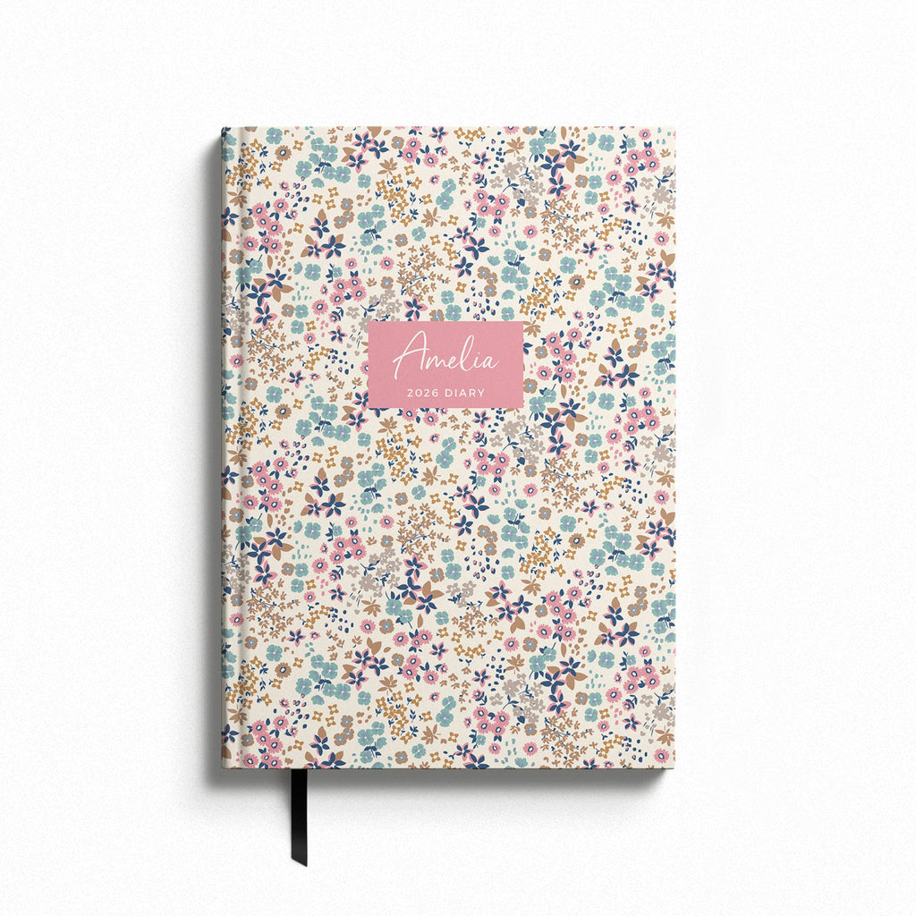 Personalised Floral Ditsy 2026 Diary