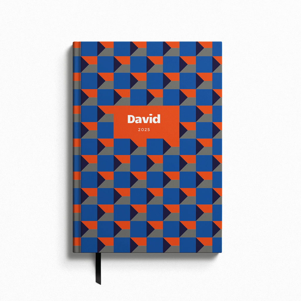 Personalised Geometric 2025 Weekly Diary (A5)