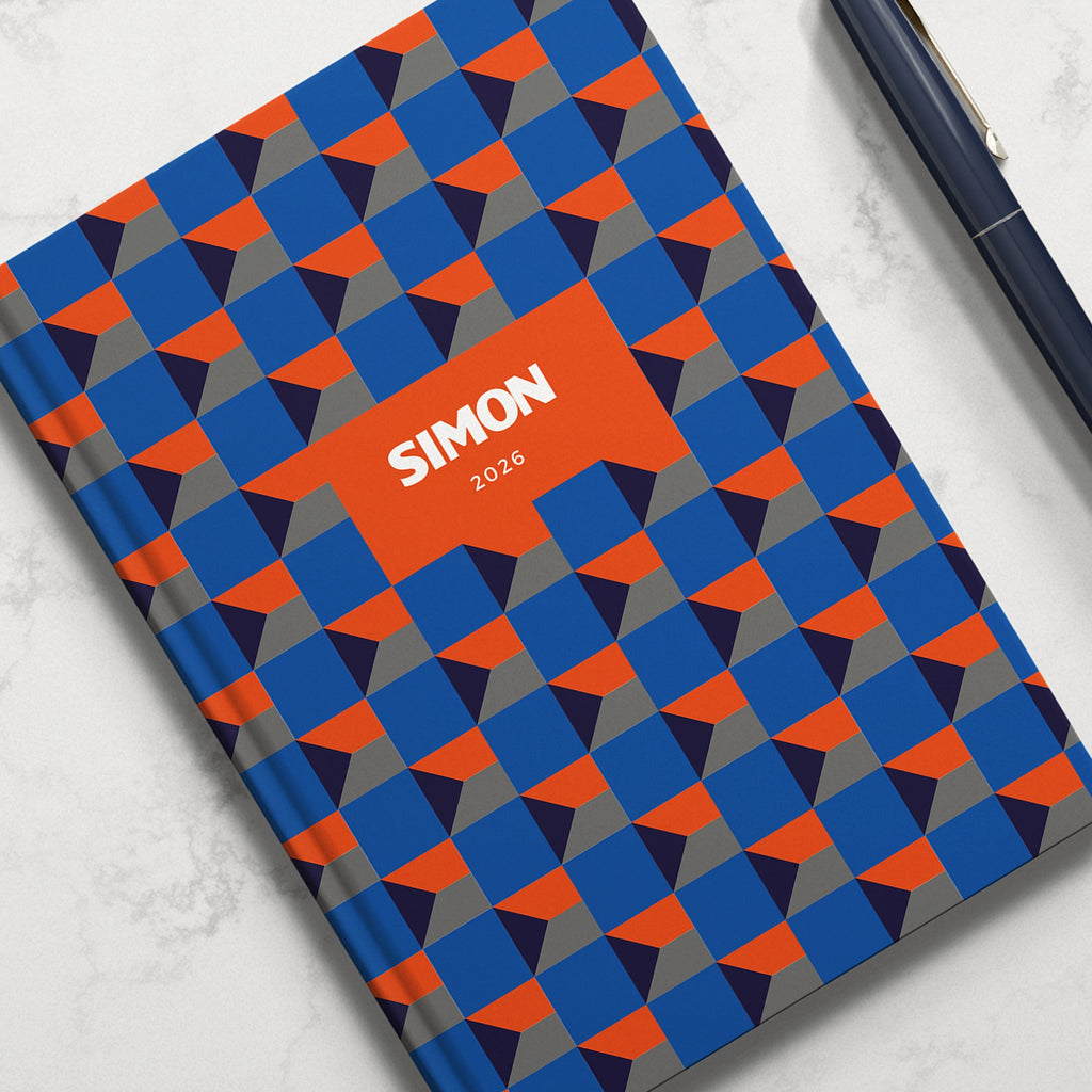 Personalised Geometric 2026 Diary