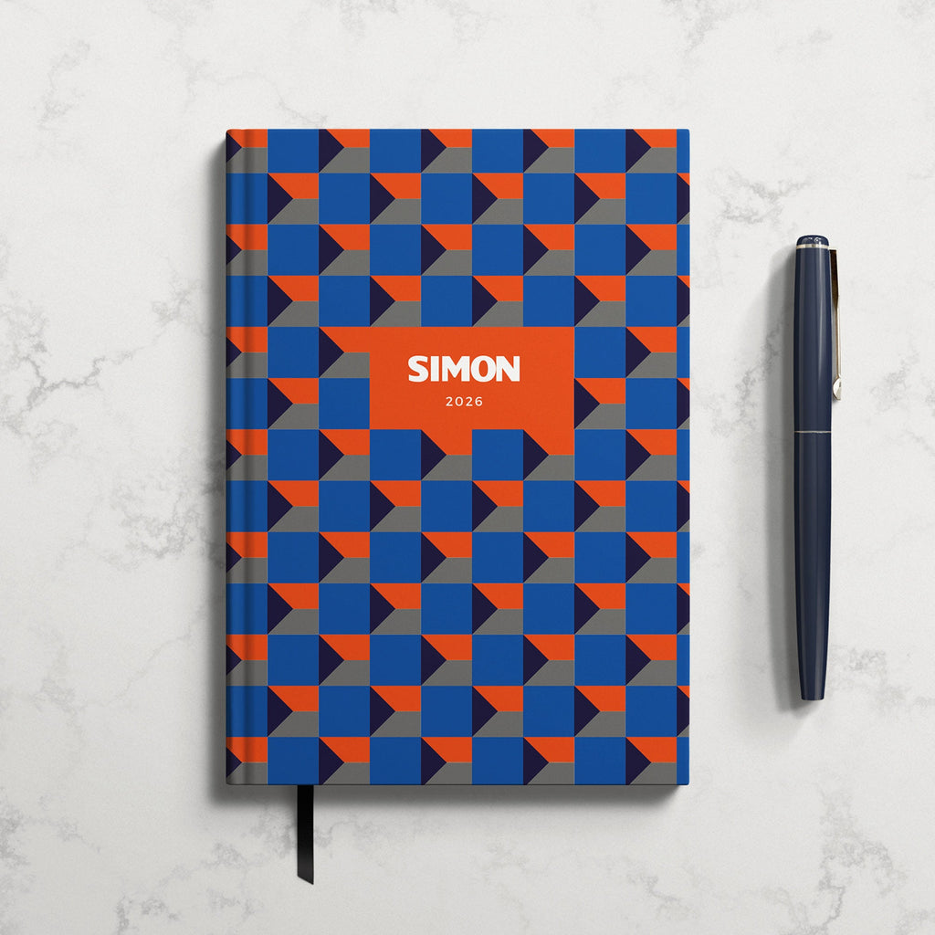 Personalised Geometric 2026 Diary