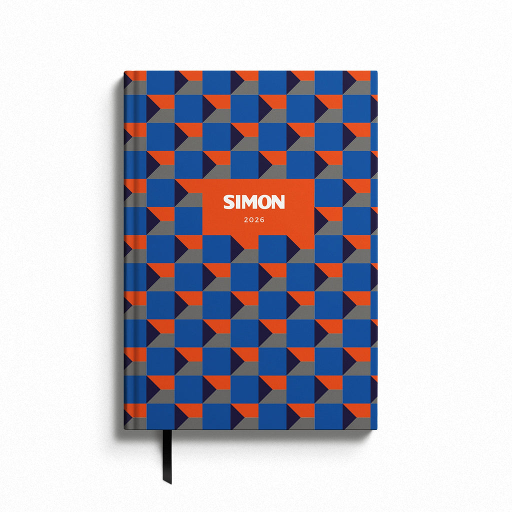 Personalised Geometric 2026 Diary
