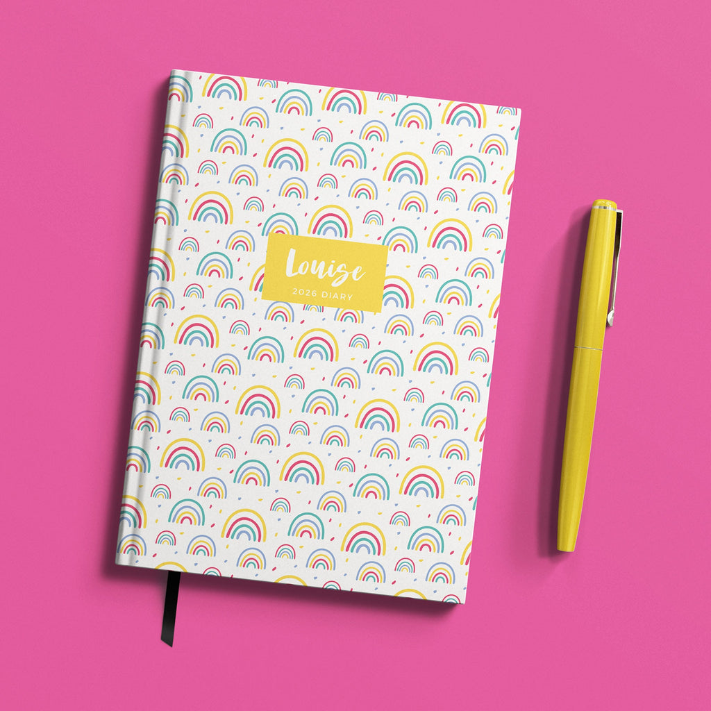 Personalised Rainbow 2026 Diary