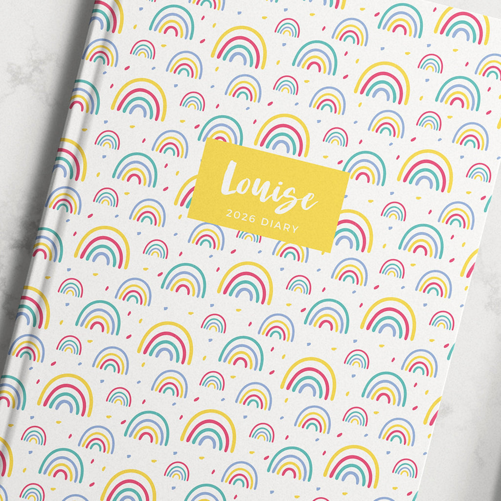 Personalised Rainbow 2026 Diary