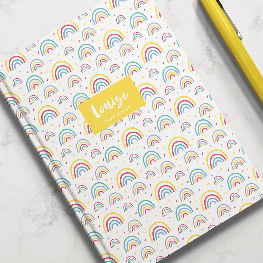 Personalised Rainbow 2026 Diary