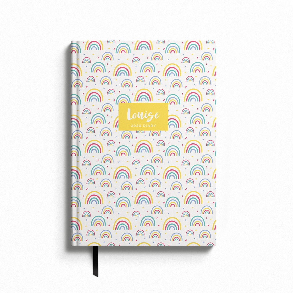 Personalised Rainbow 2026 Diary