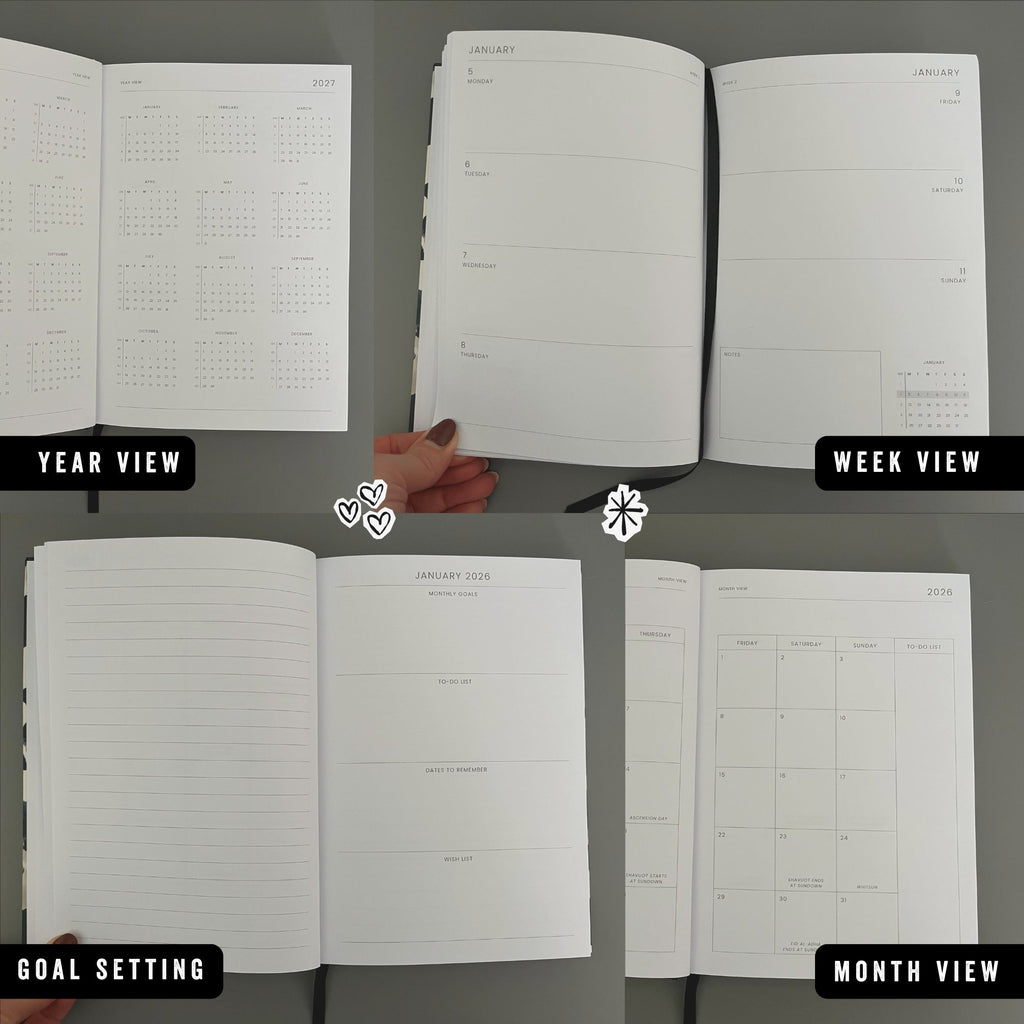 Personalised Red Pink Clash 2026 Diary
